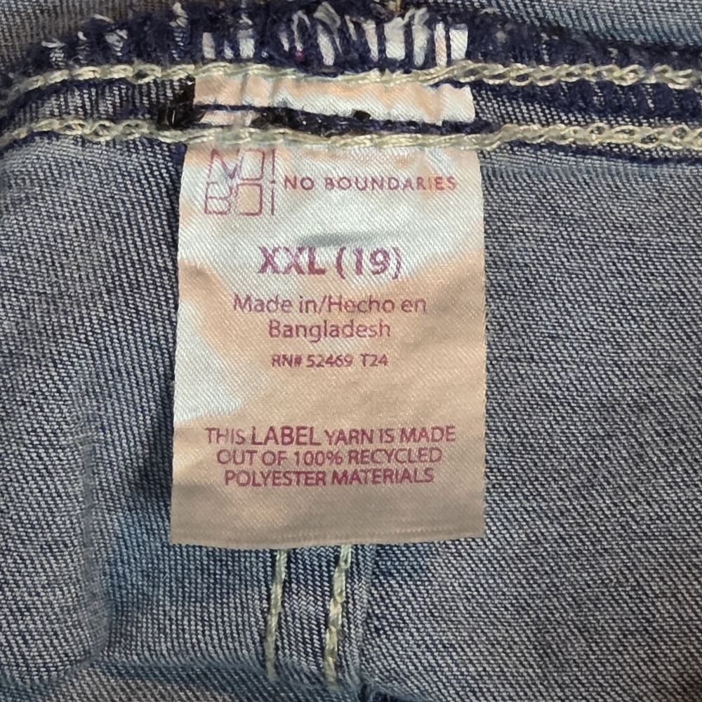 No Boundaries Shortalls Overalls Womens Juniors XXL (19) Distressed - Picture 14 of 14